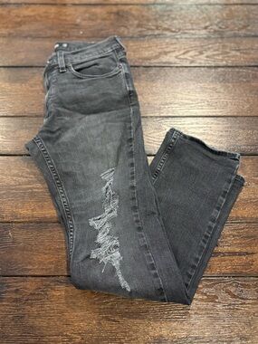 Men’s Distressed Black Slim Jeans